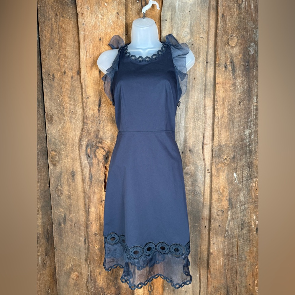 Elie Tahari Blue Fit and Flare Dress - Size 0